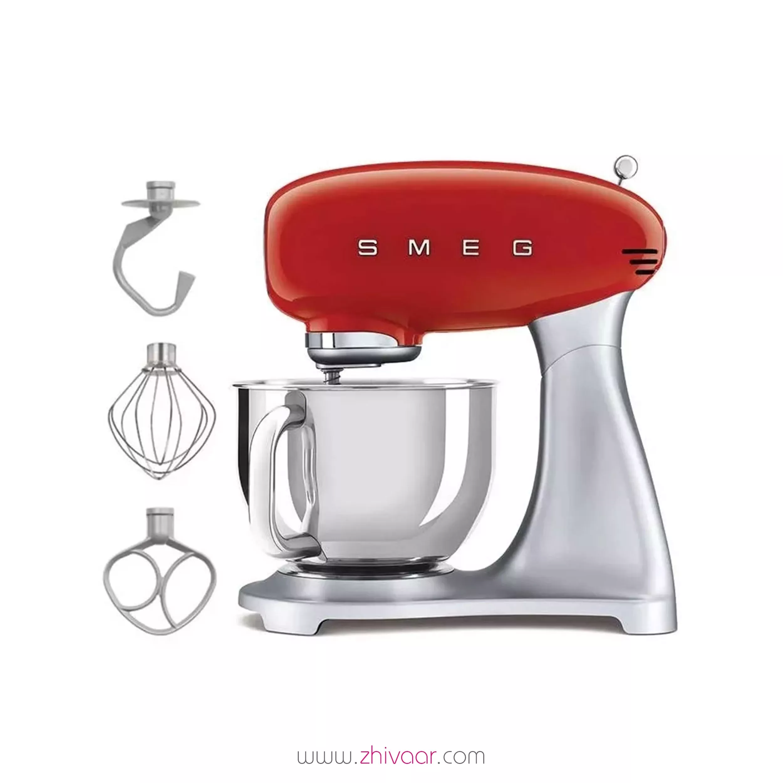 خرید همزن کاسه دار SMEG مدل SMF-02RDEU رنگ قرمز - خرید همزن کاسه دار SMEG مدل SMF 02RDEU